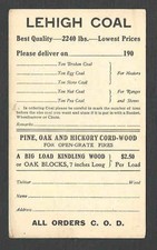 Ca 1909 PC LEHIGH COAL SELLS