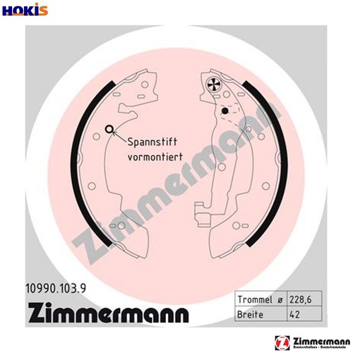Brake shoe set - brake, 10990.103.9