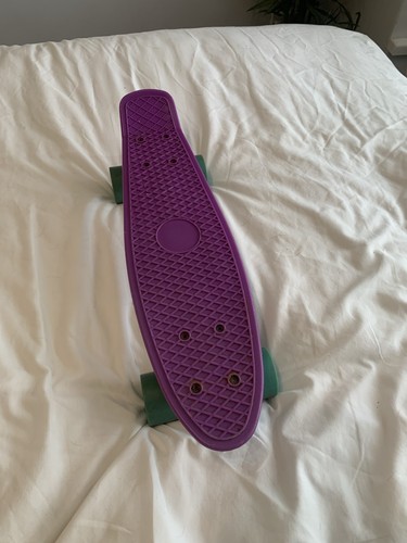 Purple penny board with blue - penny,