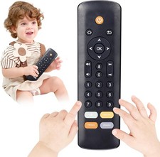Baby TV Remote Toy - Realistic Play toy with Lights and Sounds, Black 
