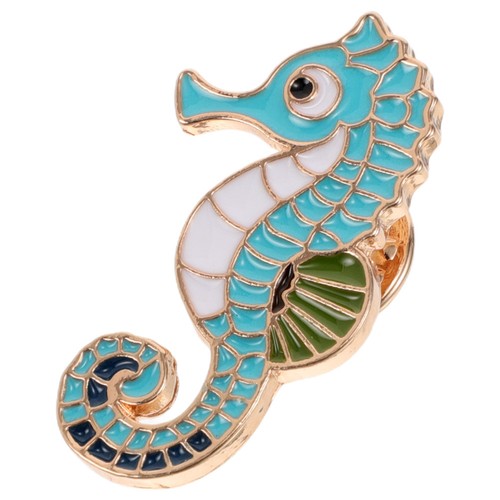 Sky blue seahorse - seahorse, cartoon