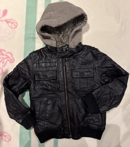 Faux leather bomber jacket - faux,