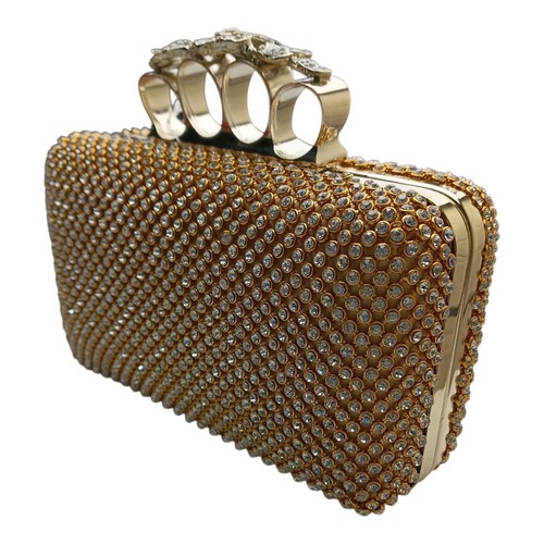Gold flower knuckle - flower, diamante