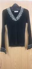 Evalinka Ribbed Black Jumper