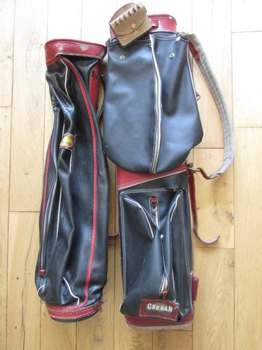 Vintage leather golf bags - golf,