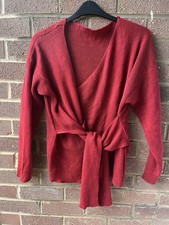 Ladies Jumper - Dark Red - Size Medium - Wrap Style