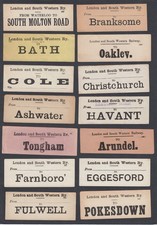 FOURTEEN Old Luggage Labels Label London & South Western Railway L&SWR Train