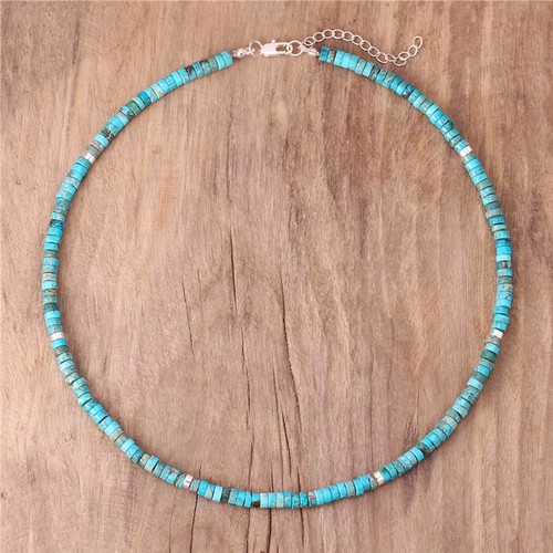Natural turquoise beaded - natural,