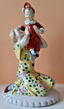 Art Deco Figure of Mother holding her son By Hertwig Of Katzhutte