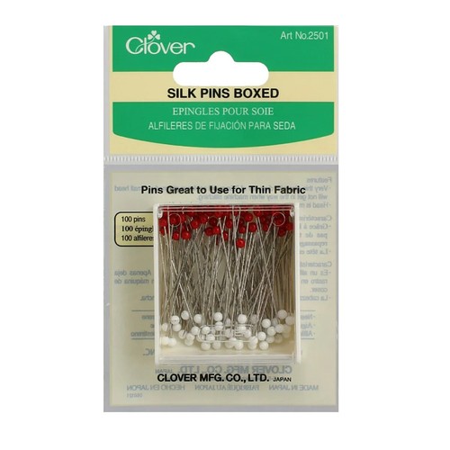 Clover silk pins boxed 100 - pins, pcs