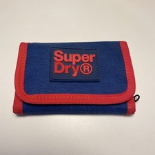 SUPERDRY Workwear Trifold Coin Wallet Montana Blue Red