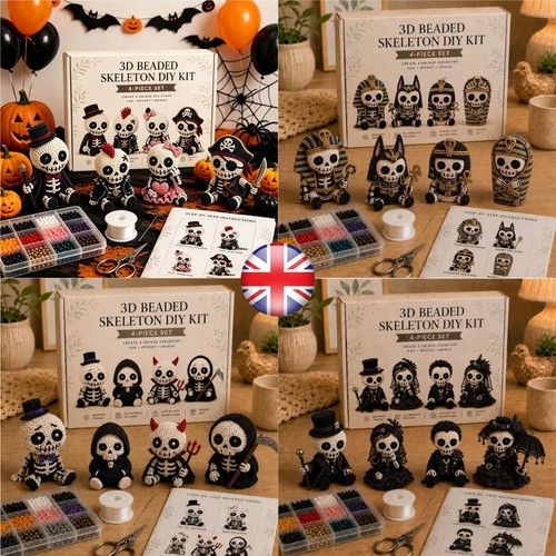 Beaded skeleton diy kit - 3d,