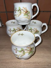 Bone China Harvest Mugs To Match M&S Collection X 4  Made In England
