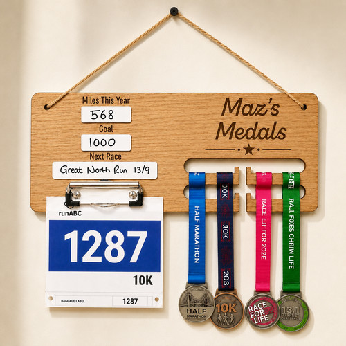 Personalised running medal - running, &