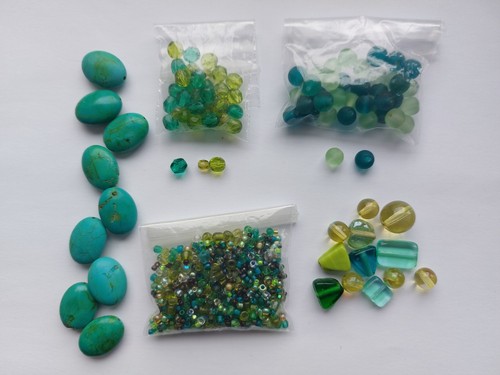 Aqua accents bead collection - aqua,