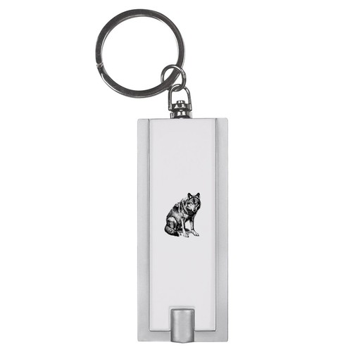 Wolf sitting led keyring - sitting',