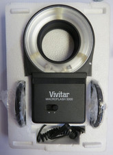 Vivitar Macroflash 5000 Ring Light/Macro Flash with BOX & Accessories VGC