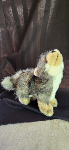 Howling plush wolf puppy - howling,