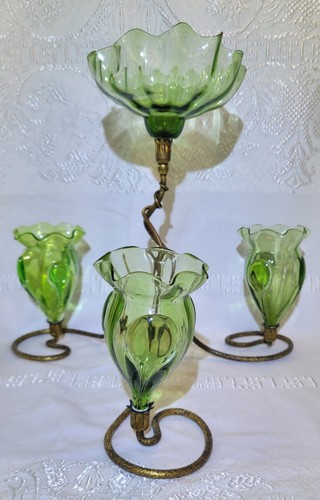 Antique epergne powell green - antique,