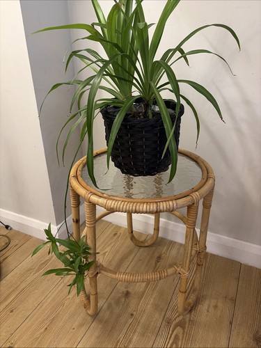 Vintage boho round bamboo - bamboo, cane