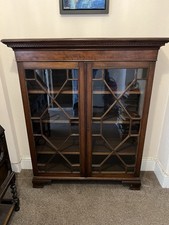 Antique bookcase with - antique,