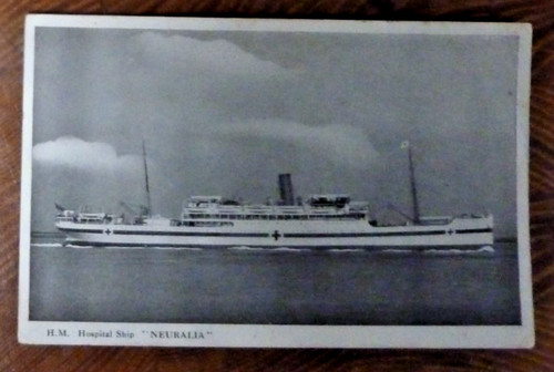 Postcard hospital ship - hm,