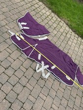 5ft6 Swish 200g Washed Combo Stable Rug Medium Weight Purple REPAIRED