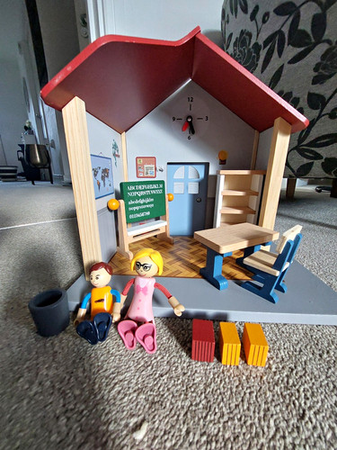 Wooden school playset - wooden, building
