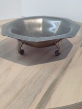 VTG ART DECO PEWTER CANDY DISH