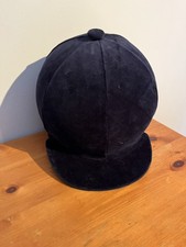 Riding Hat Cover - Matt Velvet  BLACK