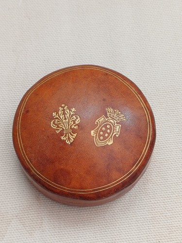 Antique italian tan leather - antique,