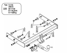 Swan Neck Tow Bar For VW