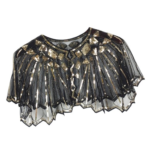 Beaded short shrug shawl - beaded,