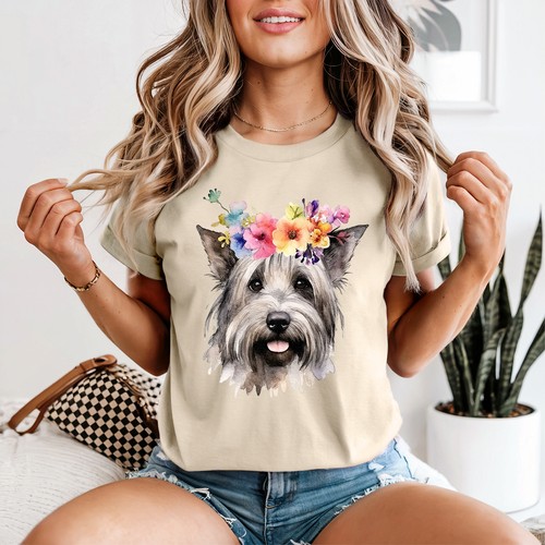 Floral yorkshire terrier - floral,