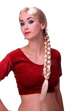 Ladies Wig Carnival Rapunzel Long Blonde Braided Plait Per-P02