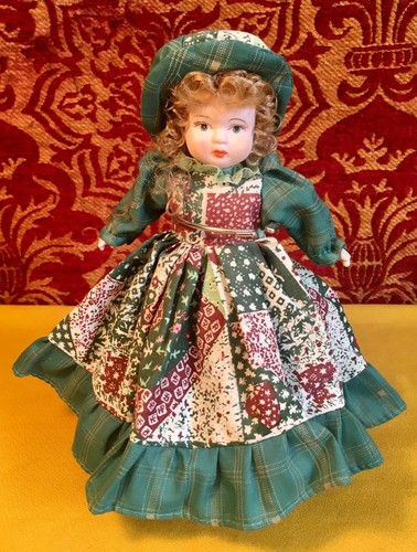 Small porcelain bisque doll - doll,