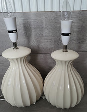 x2 Vintage Table Ceramic Lamps