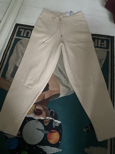 Zara knitted beige joggers - beige,