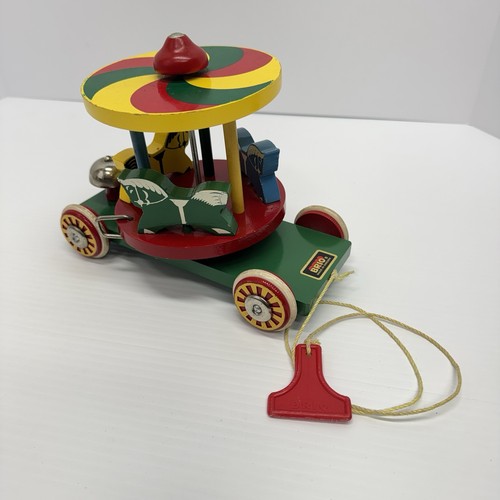 Vintage wooden brio carousel - vintage,