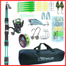 1.8m/2.1m Carbon Fiber Telescopic Fishing Rod & Reel Set