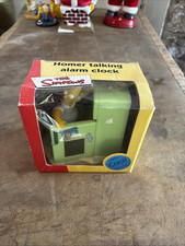 Boxed 2001 The Simpsons Wesco Homer Talking Alarm Clock