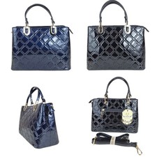 Ladies Embossed Patent Grab