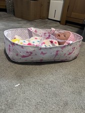 Handmade baby carry cot with