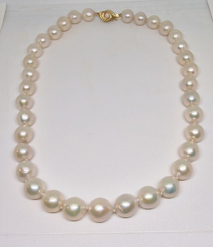 Pearl necklace large baroque - necklace,