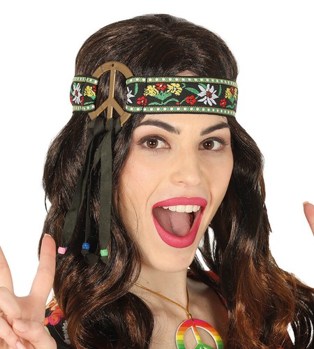 Hippy headband beads peace - headband, &