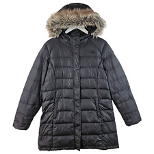 The North Face Womens Long Black Feather Down Walking Hiking Puffer Coat Size XL