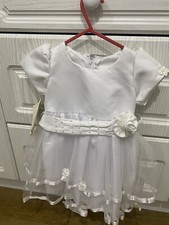 New Couche Tot Designer beautiful White Dress Age 1-2 Wedding Christening Party