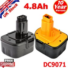 2x 4.8Ah 12V Ni-MH Battery/Charger For Dewalt DC9071 DE9037 DE9072 DE9074 DE9075