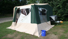 Used Raclet Moovea Trailer Tent compact unit, easy to erect.