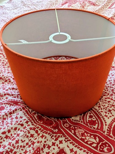 Burnt orange lampshade plain - burnt,
